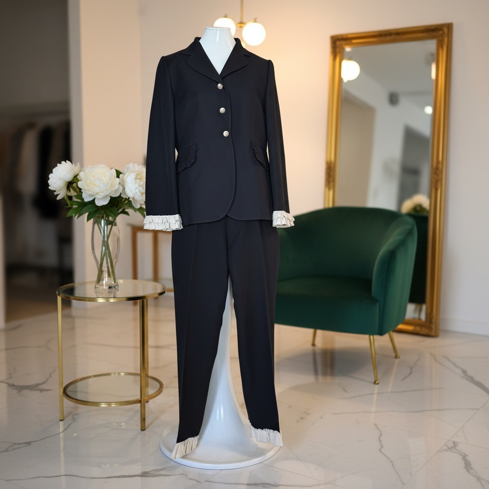 Gucci Black Blazer with White Accents